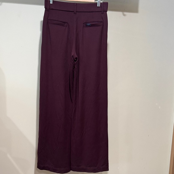 Lee Women's Dark Burgundy Wide Leg Pants - Picture 3 of 5